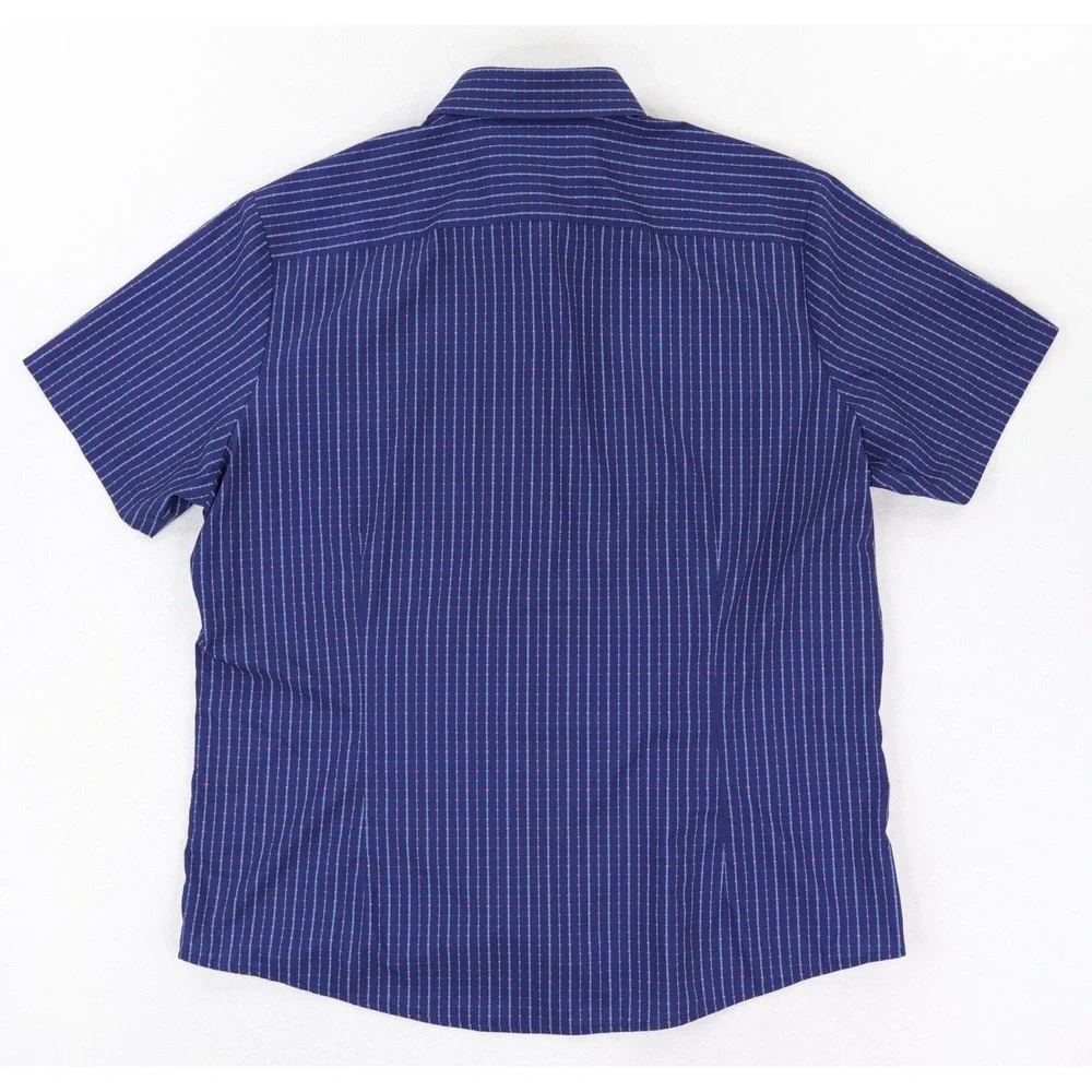 Mizzen+Main Leeward Short Sleeve Button Down Shirt Mens Large Classic Blue - Picture 2 of 11